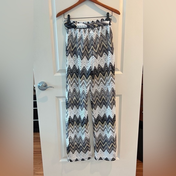 NWT Trina Turk DRIFT SIDE SLIT CROCHET PANT - Picture 9 of 16